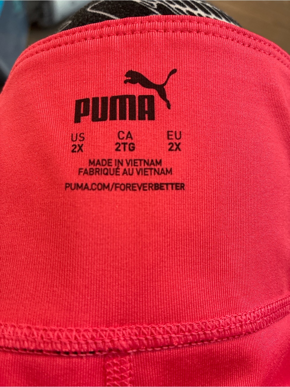 PUMA 2X Neon Pink Zebra Print Capri Leggings Side Pocket Reflective Activewear - Picture 9 of 11